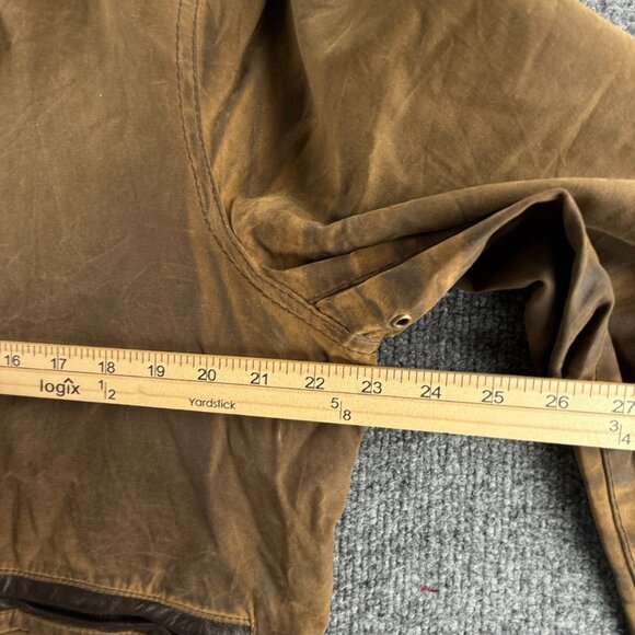 Barbour Nixon Large Waxed Jacket Men Full Zip Brown Classic Tartan Brown Adult - Picture 7 of 16